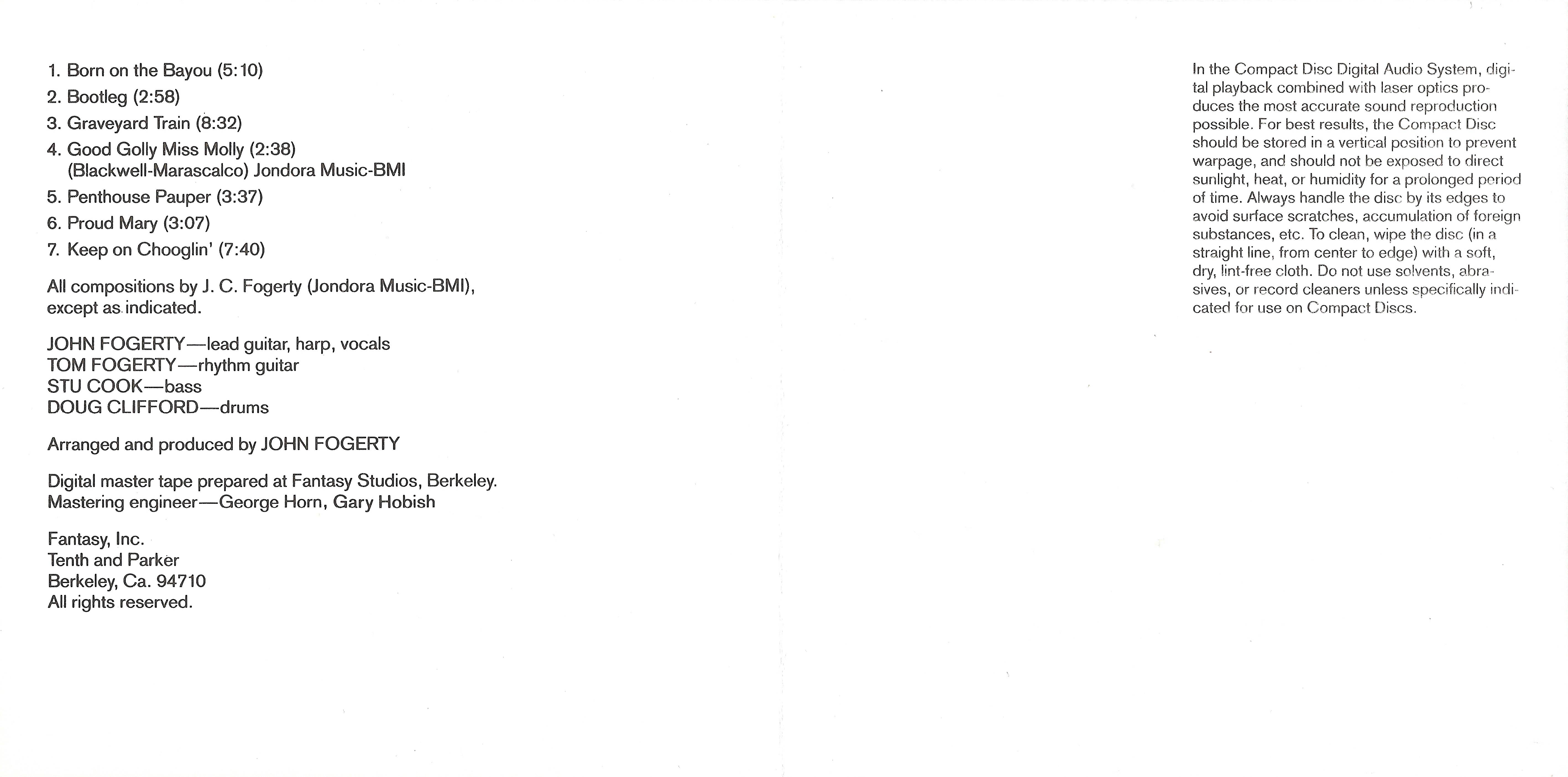 Creedence Clearwater Revival Bayou Country [booklet fr]